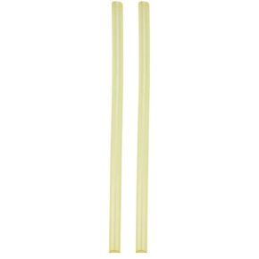 Elastic Rubber Round Spring Bar Stick, Polyurethane Round Hollow PU Rod Yellow 20-40mm OD 8mm Bore 500mm(20mm)