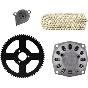 Aramox 6T Clutch Drum Gear Box Sprocket Chain Kit 68T Rear Chain Sprocket 25H Chain for 2 Stroke 47cc 49cc Minimoto Pocket Bike Quad ATV