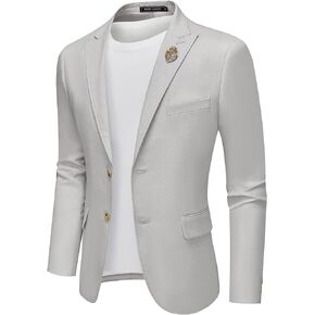WEEN CHARM Men's Lightweight Blazer Casual Two Button Sport Coat Business Suit Jacket