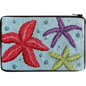 Stitch & Zip Needlepoint Cosmetic Purse Kit- Starfish