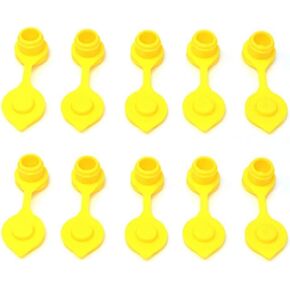 10 Pack Universal Large Yellow Fuel Gas Can Vent Caps Chilton Briggs Rotopax Gott