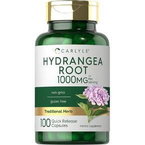 Carlyle Hydrangea Root Capsules | 1,000mg | 100 Count | Non-GMO, Gluten Free Extract