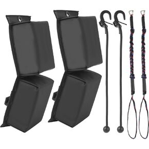 PWC Jet Ski Bumpers Boat Fenders with 2 Elastic Cords, 2 Boat Dock Rope, Boat Bumpers for Docking 2 Pack, Jet Ski Accessories Dock Fenders Boat Bumpers, 14 x 6 x 3.2 inch