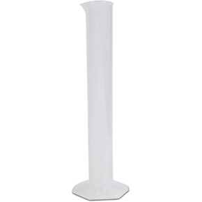 50ml Plastic Graduated Cylinder, Molded Graduations, Single Metric Scale, Polypropylene, Autoclavable, Karter Scientific 229H4 (Single) in Saudi Arabia