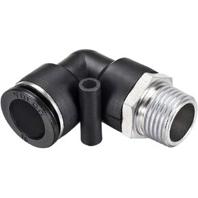 uxcell Push To Connect Tube Fitting Male Elbow 16mm Tube OD X 1/2 NPT Thread Pneumatic Air Push Fit Lock Fitting