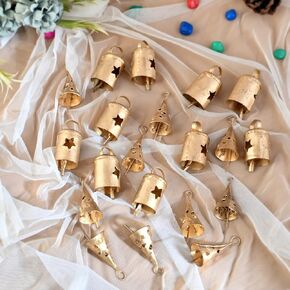 Soul Bells, Vintage Cutwork Iron Bells, Bohemian Decor, Indian Bells, Wind Chimes, Meditation, Christmas Bells, Bells for Decoration (Silver, 20)