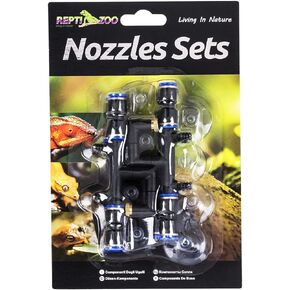 REPTI ZOO 4 Pieces Spray Nozzles Adjustable Fine Misting Water for Reptiles