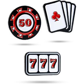 Ball Marker 3 Pack - Premium Quality Golf Ball Markers. Enamel Paint & Unique Designs Stylish - Customize Your Game