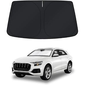 KUST Windshield Sun Shade for Audi Q8 2019-2023 2024 Window Shade Sun Visor Cover Foldable Blocks UV Rays Keep Your Car Cooler