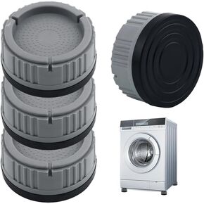 4Pcs Anti Vibration Pads for Washing Machin,Grey Anti Vibration Pads,Siliocne Noise Dampening Protects Floor Reusable Heavy Duty Anti Vibration Pad for Most Furniture in Kuwait