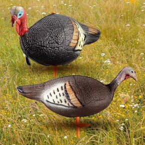Lookout Hen Turkey Decoy Standing Hunting Decoy Hen Decoy Lifelike Lightweight Realistic Standing Turkey Hunting Decoy for Family Outdoor Hunting, 13.4 x 5.5 x 6.7 Inches