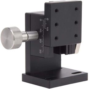 Walfront Precision Z Linear Stage Manual Slide Table Z Trimming Platform Cross Roller Adjustable Lifting Stage 40x40mm, Xy Axis Rotation Positioning Stage