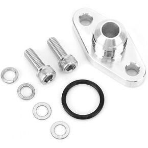 Drain Flange, Turbo Oil Return 8an Drain Flange 1.5in Fit for Garrett Gt15 Gt17 Ihi Rhf4 Td04 Aluminum Alloy