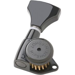Hipshot Grip-Lock 6 inline Non-Staggered Locking Tuners - Black