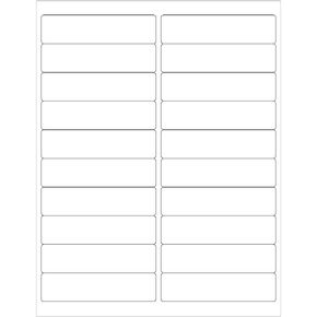 Tape Logic TLLL264 Removable Rectangle Laser Labels 4 x 1 White (Pack of 2000)