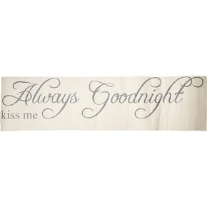 ملصق حائط فني قابل للإزالة مقتبس من Always Kiss Me Goodnight ديكور المنزل وغرفة النوم وغرفة الأطفال #1284 (عرض 30 بوصة × ارتفاع 13 بوصة، أسود غير لامع)