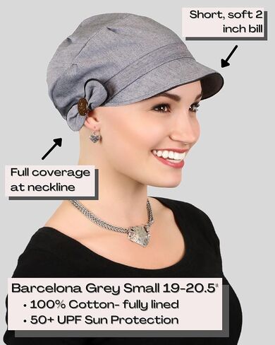 Hats Scarves & More Chemo Cap Women Newsboy Hat Summer 50+ Sun Protection Barcelona in Kuwait