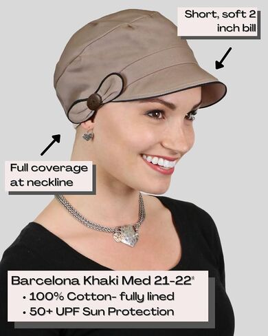Hats Scarves & More Chemo Cap Women Newsboy Hat Summer 50+ Sun Protection Barcelona in Saudi Arabia