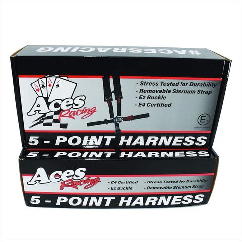 Aces Racing 5 Point Harness With 2 Inch Padding (Black) in Saudi Arabia