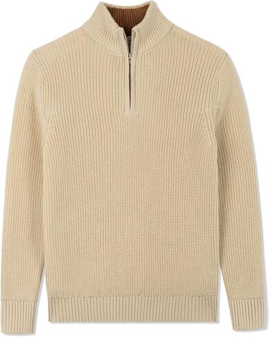 Kid Nation Boys Sweater 100% Cotton 1/4 Zip Sweater Turtleneck Pullover for Boy 3-14 Years in Kuwait