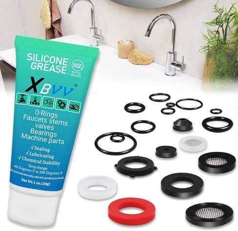 الغذاء الصف سيليكون الشحوم الشحوم لسباك صنبور صمام تجمع تصفية O-حلقات عدة 4-حزمة 1 أوقية أنابيب in Kuwait