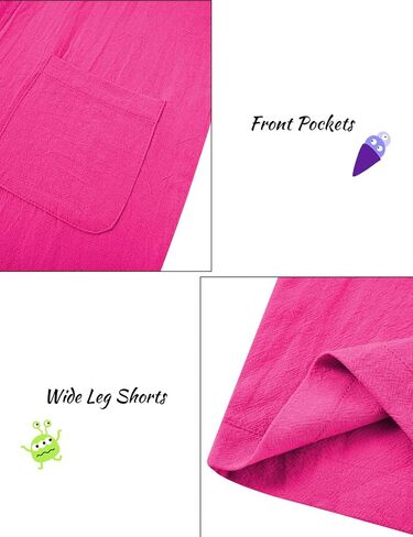 Girls Romper Sleeveless Adjustable Tie-Up Strap Short Jumpsuits Summer Clothes with Pocket 5-12 years in Saudi Arabia