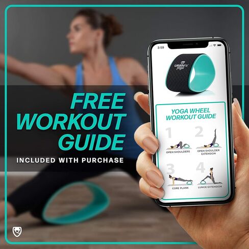 عجلة اليوغا URBNFit مصممة لوضعية عجلة اليوغا - للتمدد وزيادة المرونة (نصف) in Kuwait
