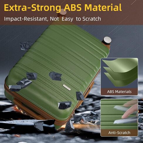 مجموعات حقائب لارفندر مكونة من 6 قطع، مجموعة حقائب حمل صلبة قابلة للتوسيع مع عجلات دوارة، حقيبة سفر خفيفة الوزن للرجال والنساء مع قفل TSA، أسود in Kuwait