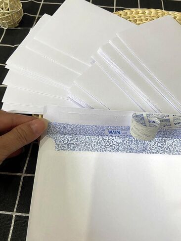 500#6 3/4 Self-Seal Security WINPAQ Envelopes, Security Tint and Pattern, Redi-Strip Closure, 24lb White Wove, 3-5/8 x 6-1/2, 500/Counts in Kuwait