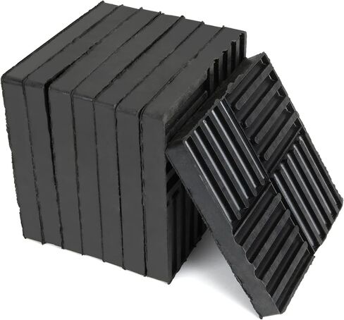 8 قطع وسادات مضادة للاهتزاز، مقاس 16.5 سم × 6.5 سم × 0.8 سم، وسائد مطاطية مضلعة لعزل الاهتزاز لمكيفات الهواء، والتدفئة والتهوية وتكييف الهواء، والضواغط، وأجهزة المشي in Kuwait