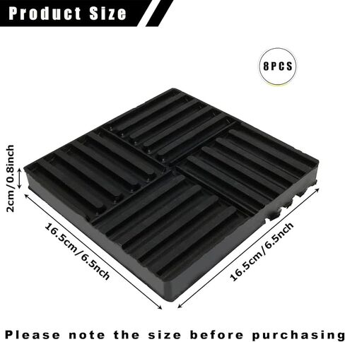 8 قطع وسادات مضادة للاهتزاز، مقاس 16.5 سم × 6.5 سم × 0.8 سم، وسائد مطاطية مضلعة لعزل الاهتزاز لمكيفات الهواء، والتدفئة والتهوية وتكييف الهواء، والضواغط، وأجهزة المشي in Kuwait