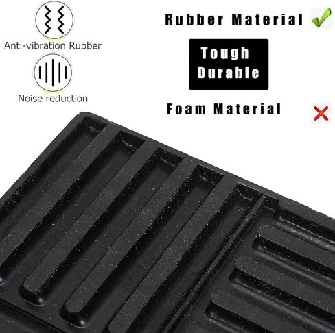 8 قطع وسادات مضادة للاهتزاز، مقاس 16.5 سم × 6.5 سم × 0.8 سم، وسائد مطاطية مضلعة لعزل الاهتزاز لمكيفات الهواء، والتدفئة والتهوية وتكييف الهواء، والضواغط، وأجهزة المشي in Kuwait