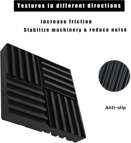 8 قطع وسادات مضادة للاهتزاز، مقاس 16.5 سم × 6.5 سم × 0.8 سم، وسائد مطاطية مضلعة لعزل الاهتزاز لمكيفات الهواء، والتدفئة والتهوية وتكييف الهواء، والضواغط، وأجهزة المشي in Kuwait
