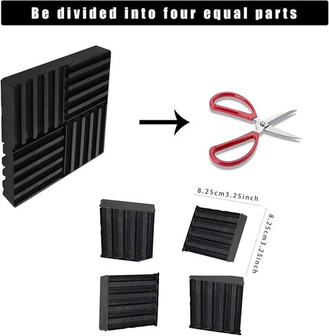 8 قطع وسادات مضادة للاهتزاز، مقاس 16.5 سم × 6.5 سم × 0.8 سم، وسائد مطاطية مضلعة لعزل الاهتزاز لمكيفات الهواء، والتدفئة والتهوية وتكييف الهواء، والضواغط، وأجهزة المشي in Kuwait