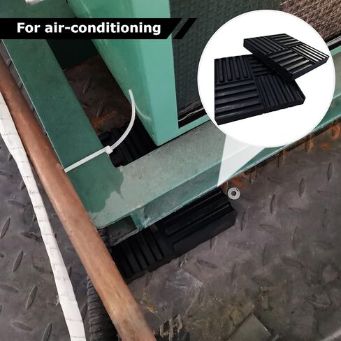 8 قطع وسادات مضادة للاهتزاز، مقاس 16.5 سم × 6.5 سم × 0.8 سم، وسائد مطاطية مضلعة لعزل الاهتزاز لمكيفات الهواء، والتدفئة والتهوية وتكييف الهواء، والضواغط، وأجهزة المشي in Kuwait