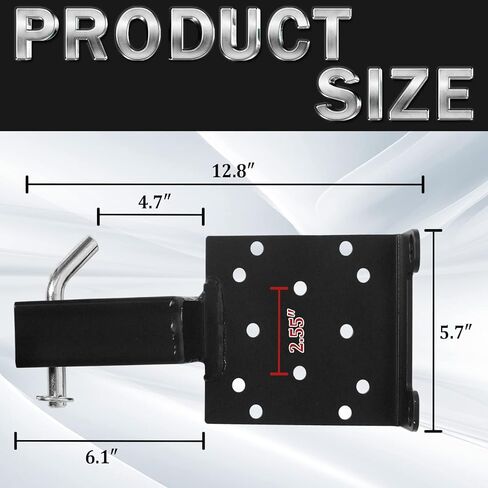 لوحة تثبيت ونش مع جهاز استقبال 2 بوصة، دعامة تثبيت ونش مقطورة لمركبات ATV وUTVs والمقطورة والشاحنات ومعدات الحديقة والحدائق (3600 رطل) in Kuwait