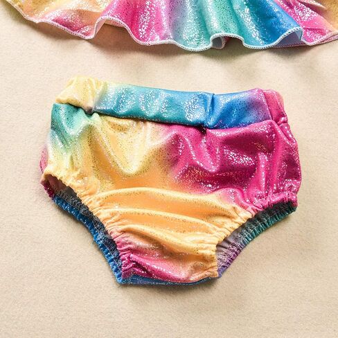 بدلة استحمام للأطفال الصغار بتصميم يونيكورن ملابس سباحة للفتيات من قطعتين ملابس سباحة صيفية للشاطئ تانكيني in Kuwait