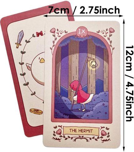 مجموعة بطاقات التارو اللطيفة من Goose، 78 قطعة من بطاقات التارو الحيوانية في صندوق صلب، الحجم القياسي: 4.75 بوصة × 2.75 بوصة (120 مم × 70 مم) in Kuwait