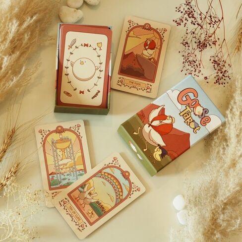 مجموعة بطاقات التارو اللطيفة من Goose، 78 قطعة من بطاقات التارو الحيوانية في صندوق صلب، الحجم القياسي: 4.75 بوصة × 2.75 بوصة (120 مم × 70 مم) in Kuwait