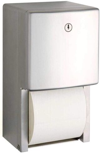 BOBRICK 4288 ConturaSeries Stainless Steel Surface-Mounted Multi-Roll Toilet Tissue Dispenser, Satin Finish, 5-15/16" Length, 11" Height, 6-1/16" Width in Saudi Arabia