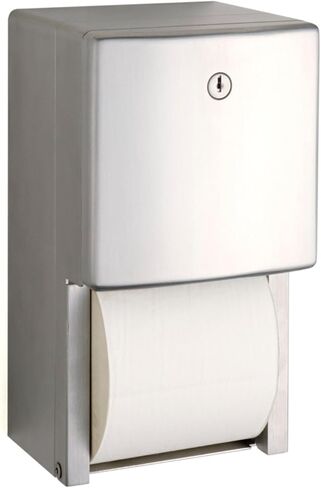 BOBRICK 4288 ConturaSeries Stainless Steel Surface-Mounted Multi-Roll Toilet Tissue Dispenser, Satin Finish, 5-15/16" Length, 11" Height, 6-1/16" Width in Saudi Arabia