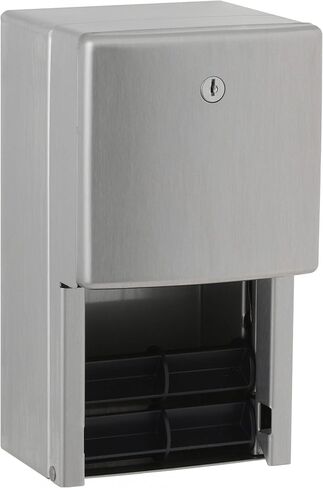 BOBRICK 4288 ConturaSeries Stainless Steel Surface-Mounted Multi-Roll Toilet Tissue Dispenser, Satin Finish, 5-15/16" Length, 11" Height, 6-1/16" Width in Saudi Arabia