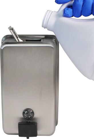 BOBRICK 4288 ConturaSeries Stainless Steel Surface-Mounted Multi-Roll Toilet Tissue Dispenser, Satin Finish, 5-15/16" Length, 11" Height, 6-1/16" Width in Saudi Arabia
