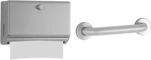 BOBRICK 4288 ConturaSeries Stainless Steel Surface-Mounted Multi-Roll Toilet Tissue Dispenser, Satin Finish, 5-15/16" Length, 11" Height, 6-1/16" Width in Saudi Arabia