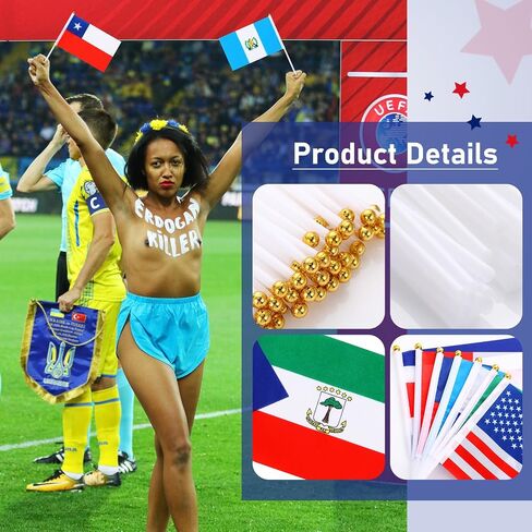 110 Pcs 22 Countries Spanish Speaking Stick Flags Small Assorted Latin America Latino Hand Held Flags Mini Flags on Sticks for Classroom Decoration Heritage Hispanic Month 8.3 x 5.5 in 5 Pack in Saudi Arabia