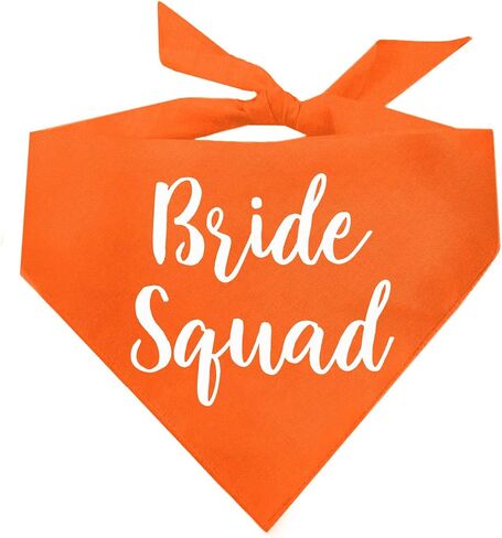 Bride Squad Wedding Engagement Announcement Dog Bandana (Hot Pink, OS 40) in Saudi Arabia
