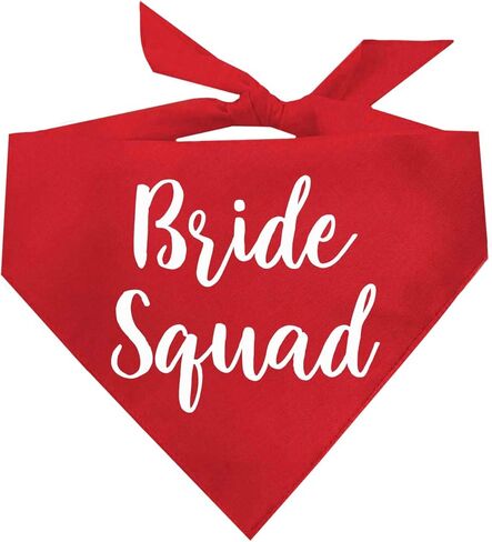 Bride Squad Wedding Engagement Announcement Dog Bandana (Hot Pink, OS 40) in Saudi Arabia