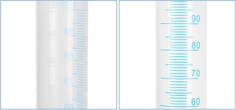 Plastic Graduated Cylinder 100ml, 10 Pack Plastic Transparent Graduated Cylinder 2-Sided Measuring Lines Science Measuring Test Tube Flask for Lab Household in Kuwait