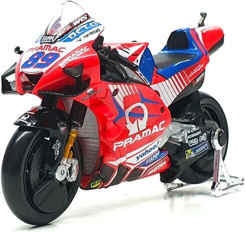 Bburago 1/18 Scale 36379 - Ducati Desmosedice GP Pramac Motorbike Moto GP Racing #89 Jorge Martin in Saudi Arabia