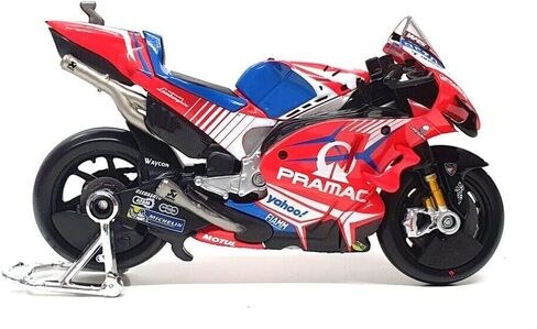 Bburago 1/18 Scale 36379 - Ducati Desmosedice GP Pramac Motorbike Moto GP Racing #89 Jorge Martin in Saudi Arabia